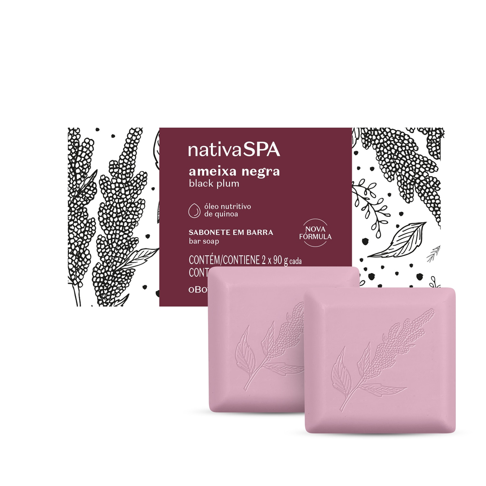 Kit Sabonetes Em Barra Nativa Spa Ameixa Negra 2x90g cada Kit Sabonetes Em Barra Nativa Spa Ameixa Negra 2x90g cada