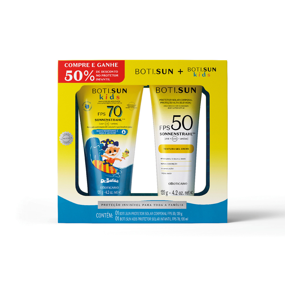 Kit Família Protetor Solar Boti.Sun Alta Proteção ( 2 itens) Kit Família Protetor Solar Boti.Sun Alta Proteção ( 2 itens)