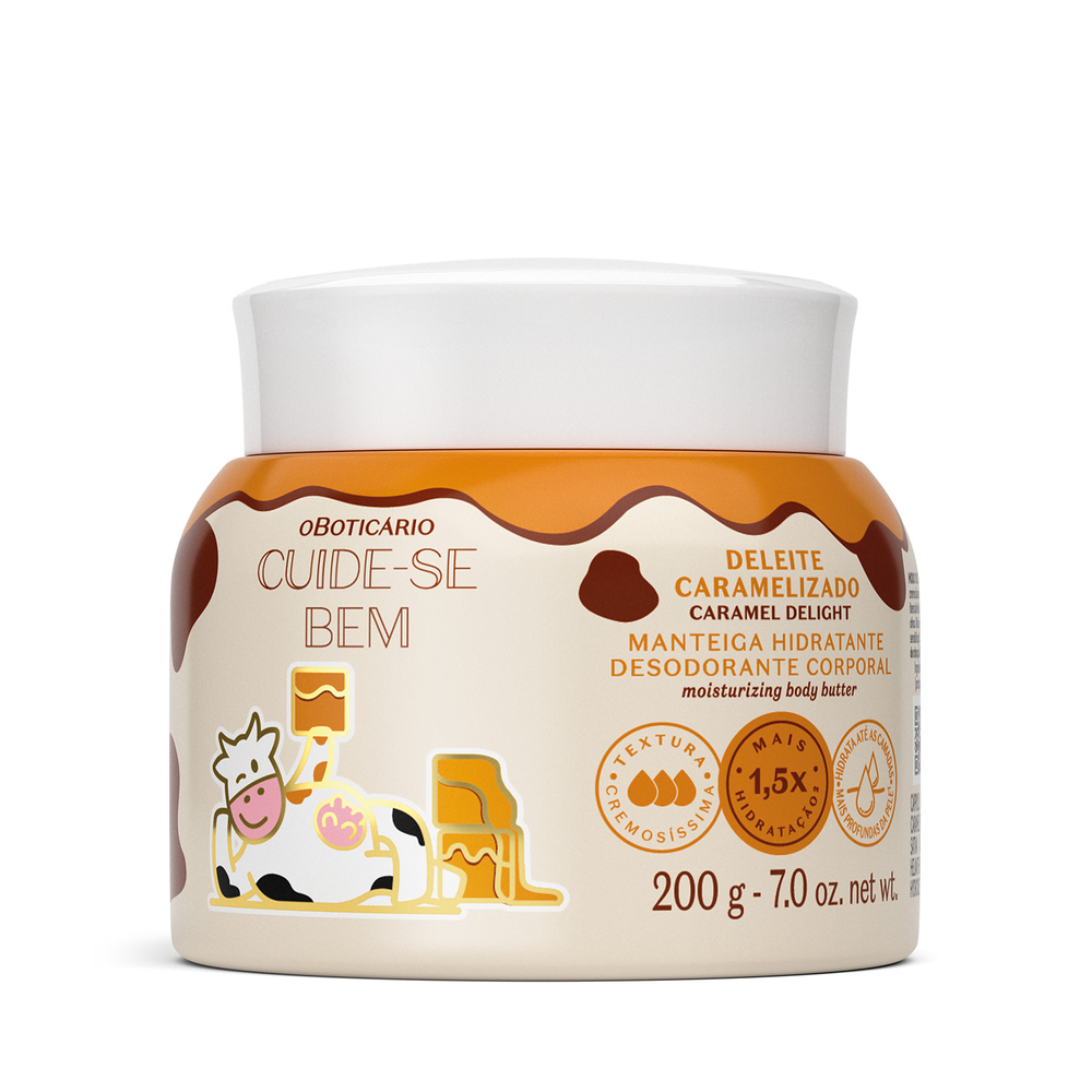 Manteiga Hidratante Desodorante Corporal Cuide-Se Bem Deleite Caramelizado 200g Manteiga Hidratante Desodorante Corporal Cuide-Se Bem Deleite Caramelizado 200g
