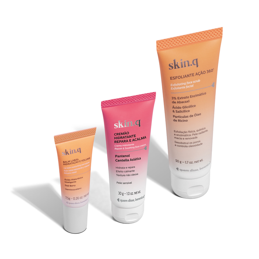 Kit Quem Disse, Berenice? Skin.Q Lábios, Rosto e Corpo (3 Produtos) Kit Quem Disse, Berenice? Skin.Q Lábios, Rosto e Corpo (3 Produtos)