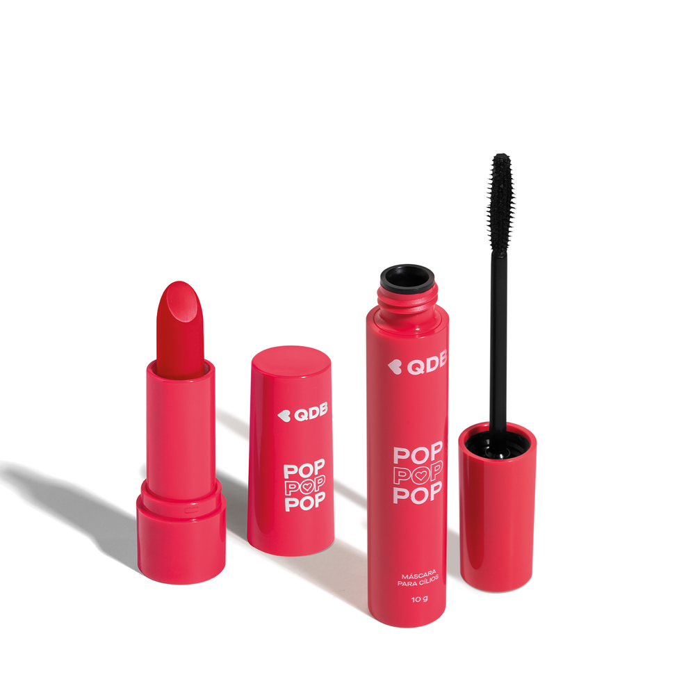 Combo POP Quem Disse, Berenice? : Batom Semi Matte Vermelho Icônico 3,6g + Máscara de Cílios 10g Combo POP Quem Disse, Berenice? : Batom Semi Matte Vermelho Icônico 3,6g + Máscara de Cílios 10g