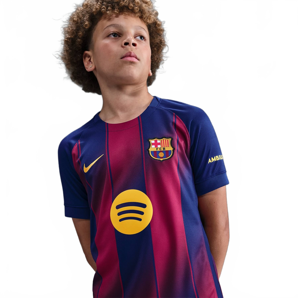 Camisa Barcelona Nike I 2025/26 Torcedor Pro Infantil