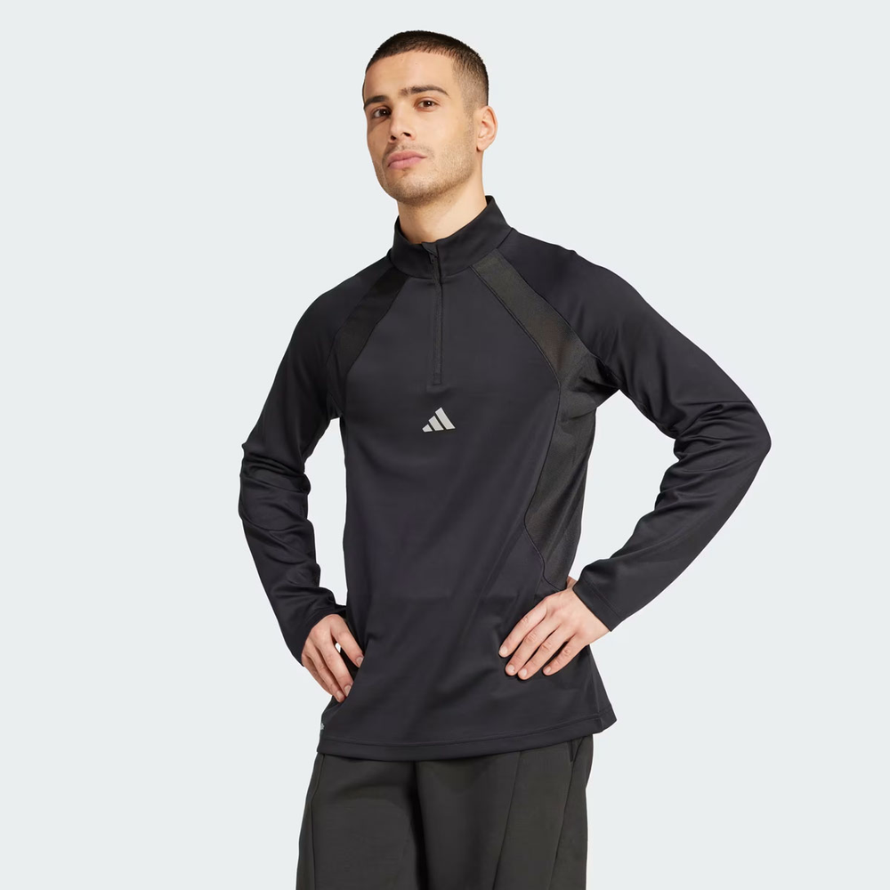 Blusão Adidas Ziper 1/4 Tech Preta Blusão Adidas Ziper 1/4 Tech Preta