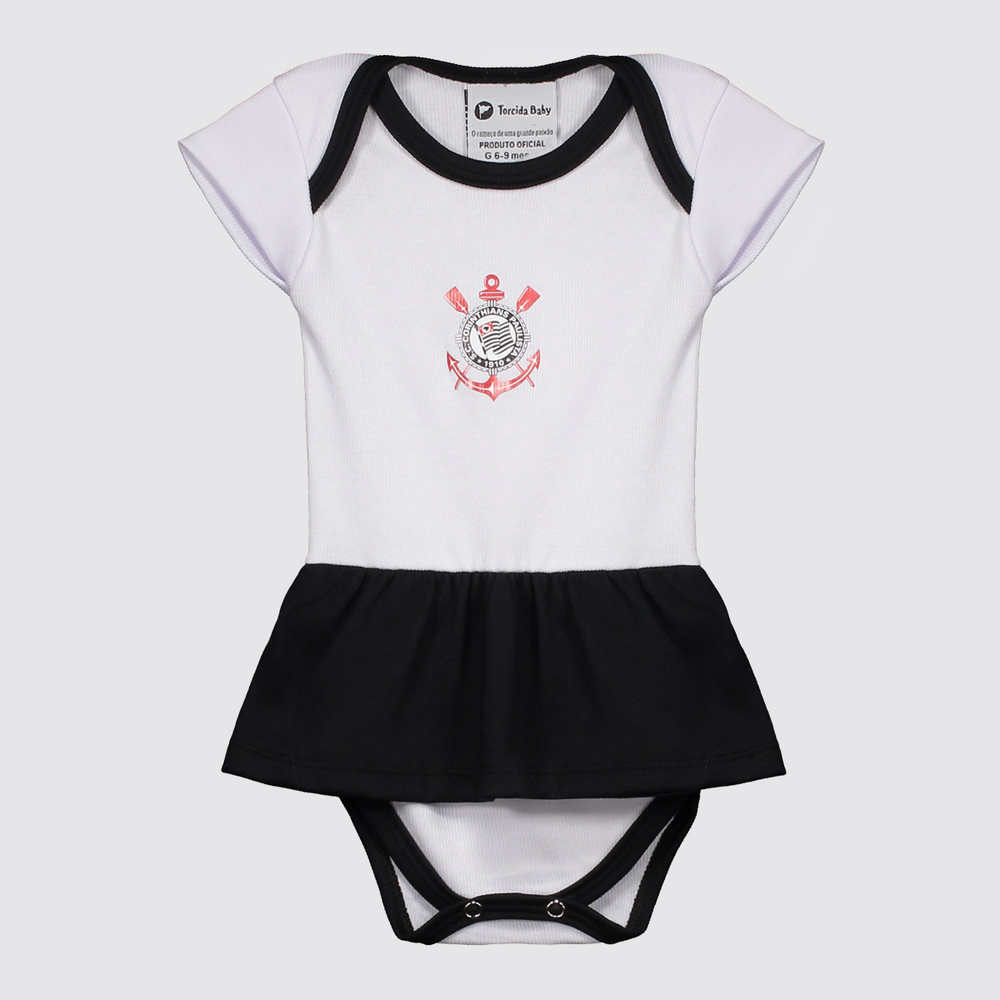 Body Vestido Corinthians Branco Body Vestido Corinthians Branco