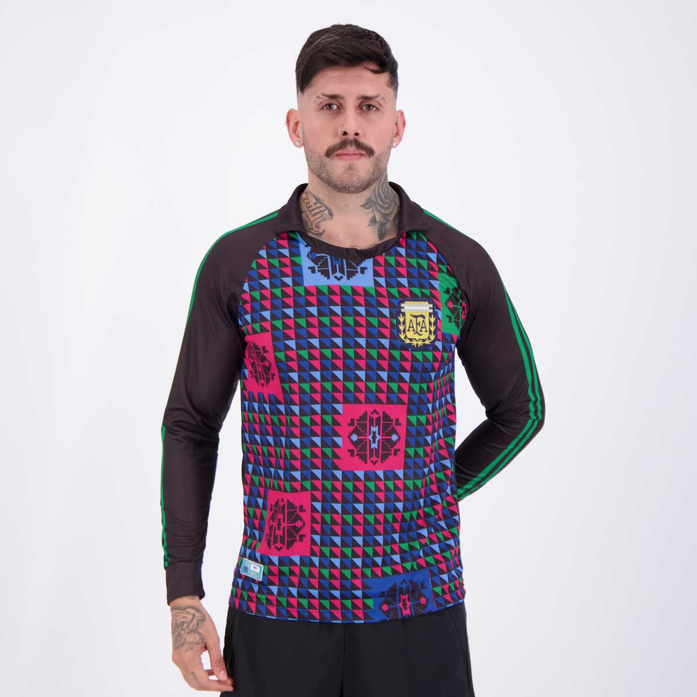 Camisa Argentina Retrô Goleiro 1990 Preta Camisa Argentina Retrô Goleiro 1990 Preta
