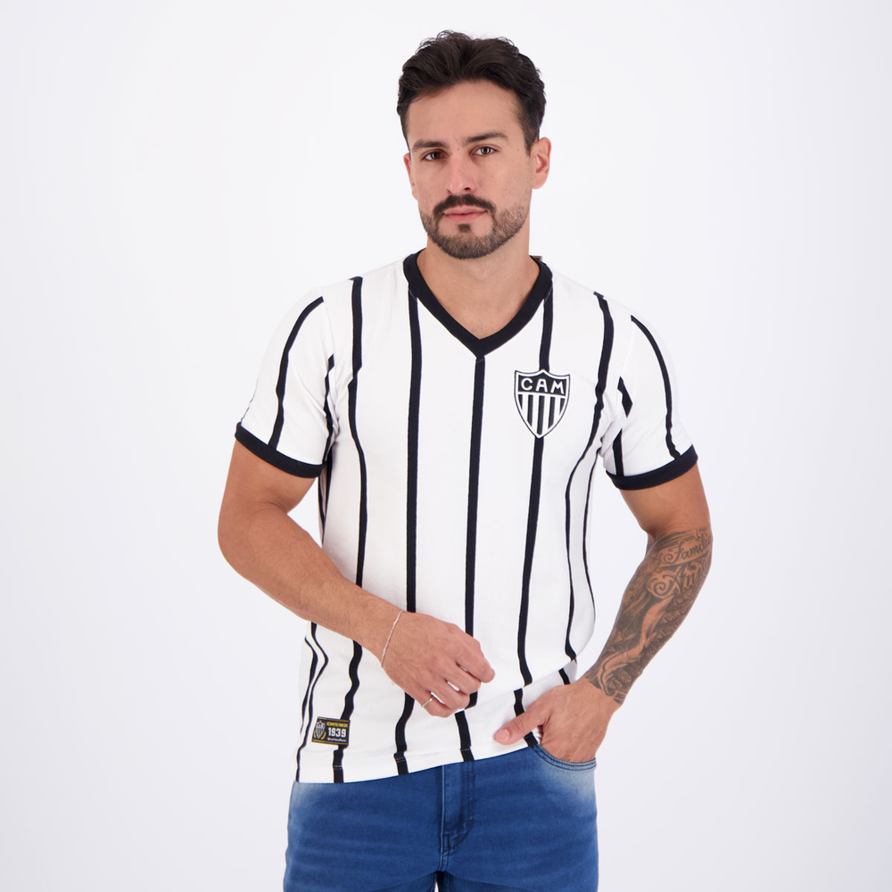 Camisa Atlético Mineiro Retrô 1939 Branca Camisa Atlético Mineiro Retrô 1939 Branca