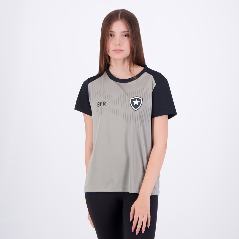 Camisa Botafogo Ondulação Feminina Cinza Camisa Botafogo Ondulação Feminina Cinza