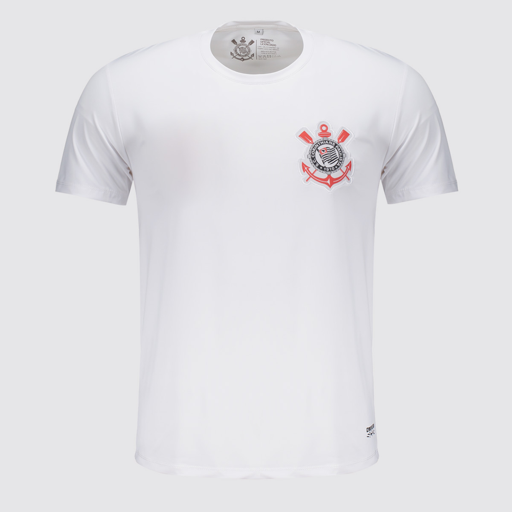 Camisa Corinthians Brasão Dry Branca Camisa Corinthians Brasão Dry Branca