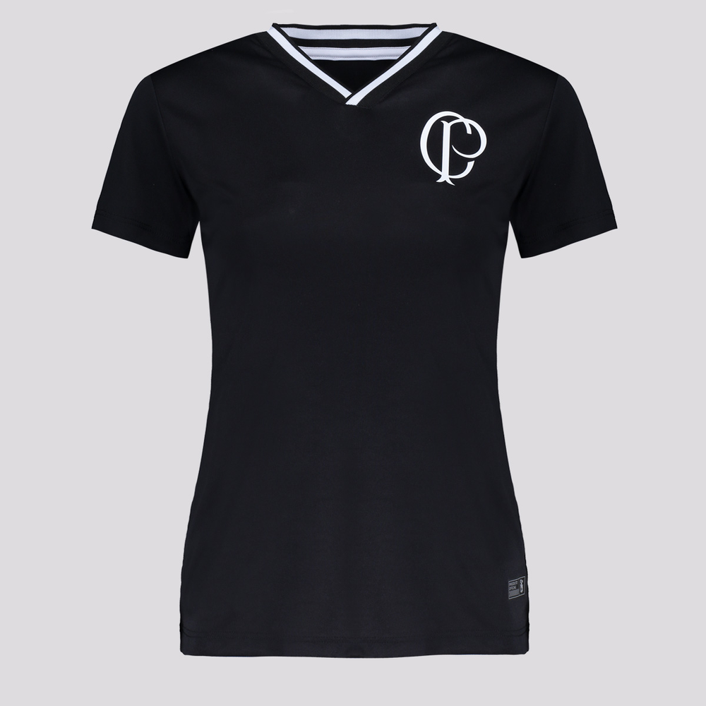 Camisa Corinthians CP Feminina Preta Camisa Corinthians CP Feminina Preta