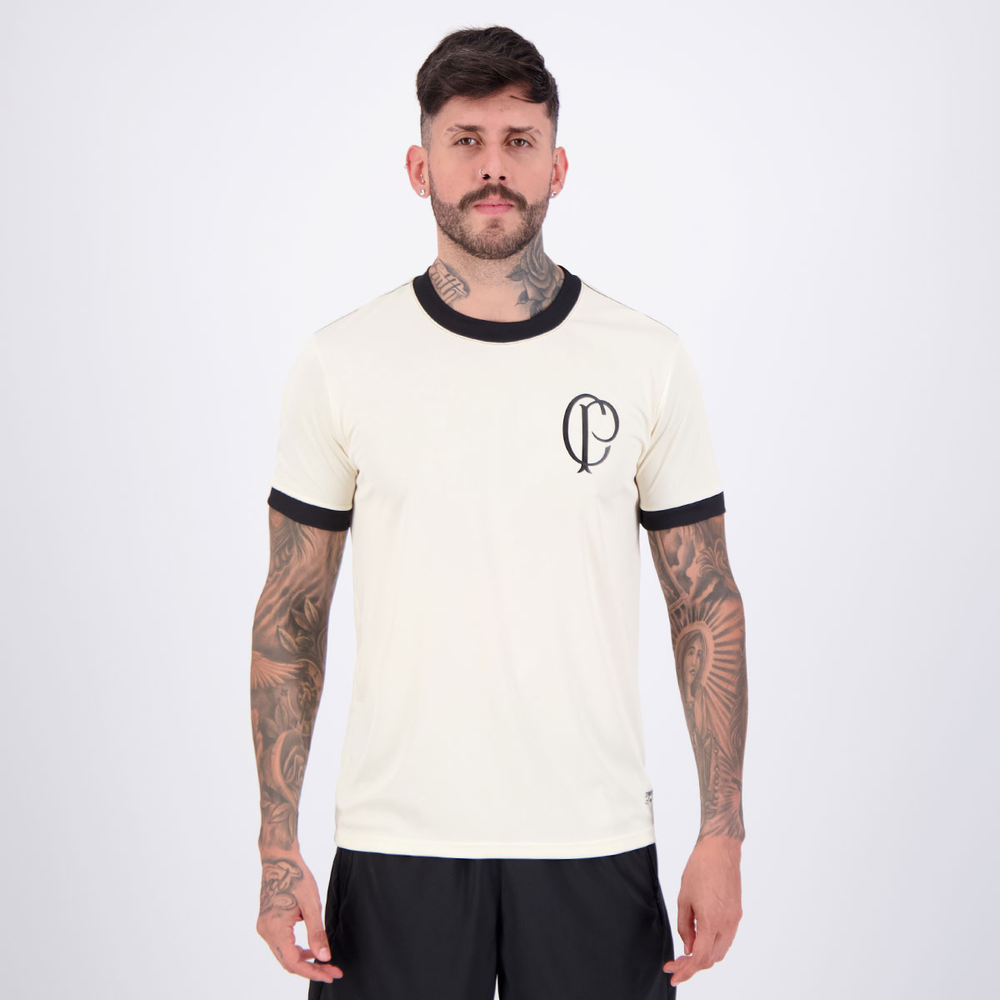 Camisa Corinthians Logo CP Dry Bege