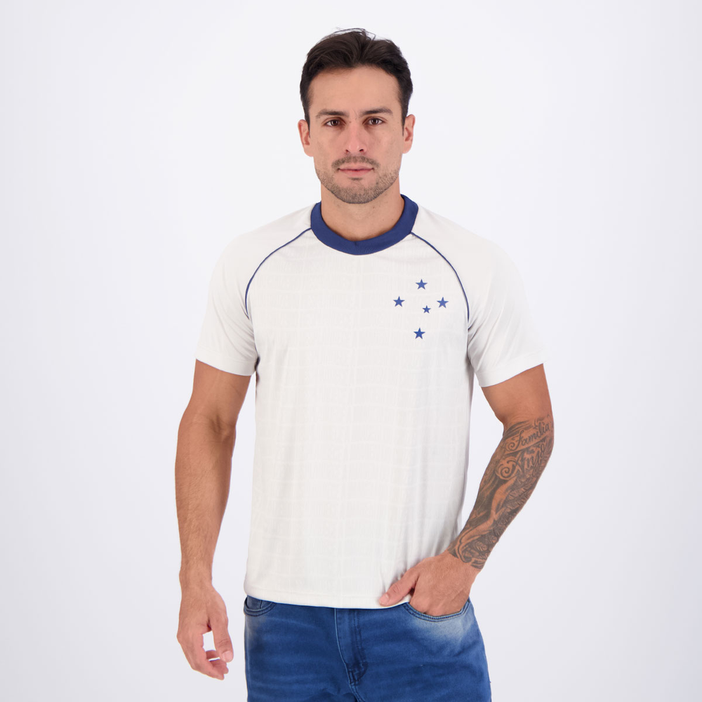 Camisa Cruzeiro Mosaico Off White Camisa Cruzeiro Mosaico Off White
