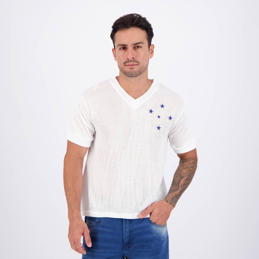 Camisa Cruzeiro Retrô 1966 Branca Camisa Cruzeiro Retrô 1966 Branca