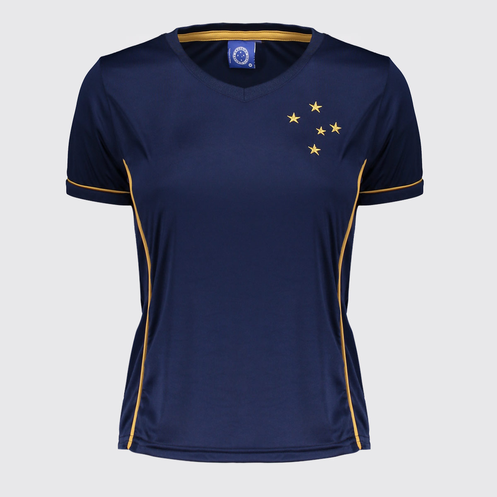 Camisa Cruzeiro Slim Feminina Marinho Camisa Cruzeiro Slim Feminina Marinho