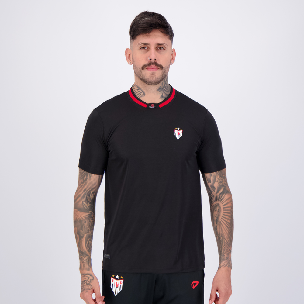 Camisa Dragão Premium Atlético Goianiense Concentração 2024 Preto Camisa Dragão Premium Atlético Goianiense Concentração 2024 Preto