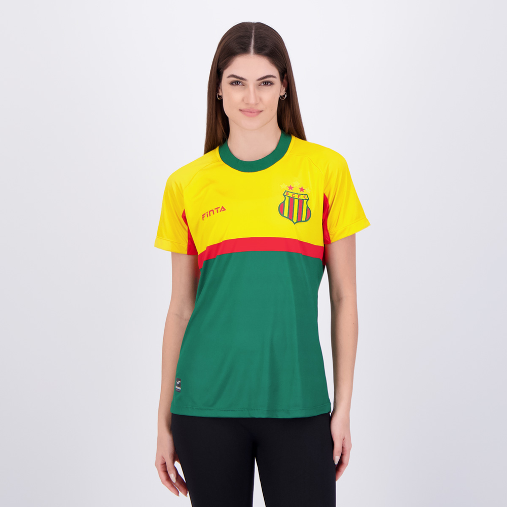 Camisa Finta Sampaio Corrêa Aquecimento 2024 Feminina Camisa Finta Sampaio Corrêa Aquecimento 2024 Feminina