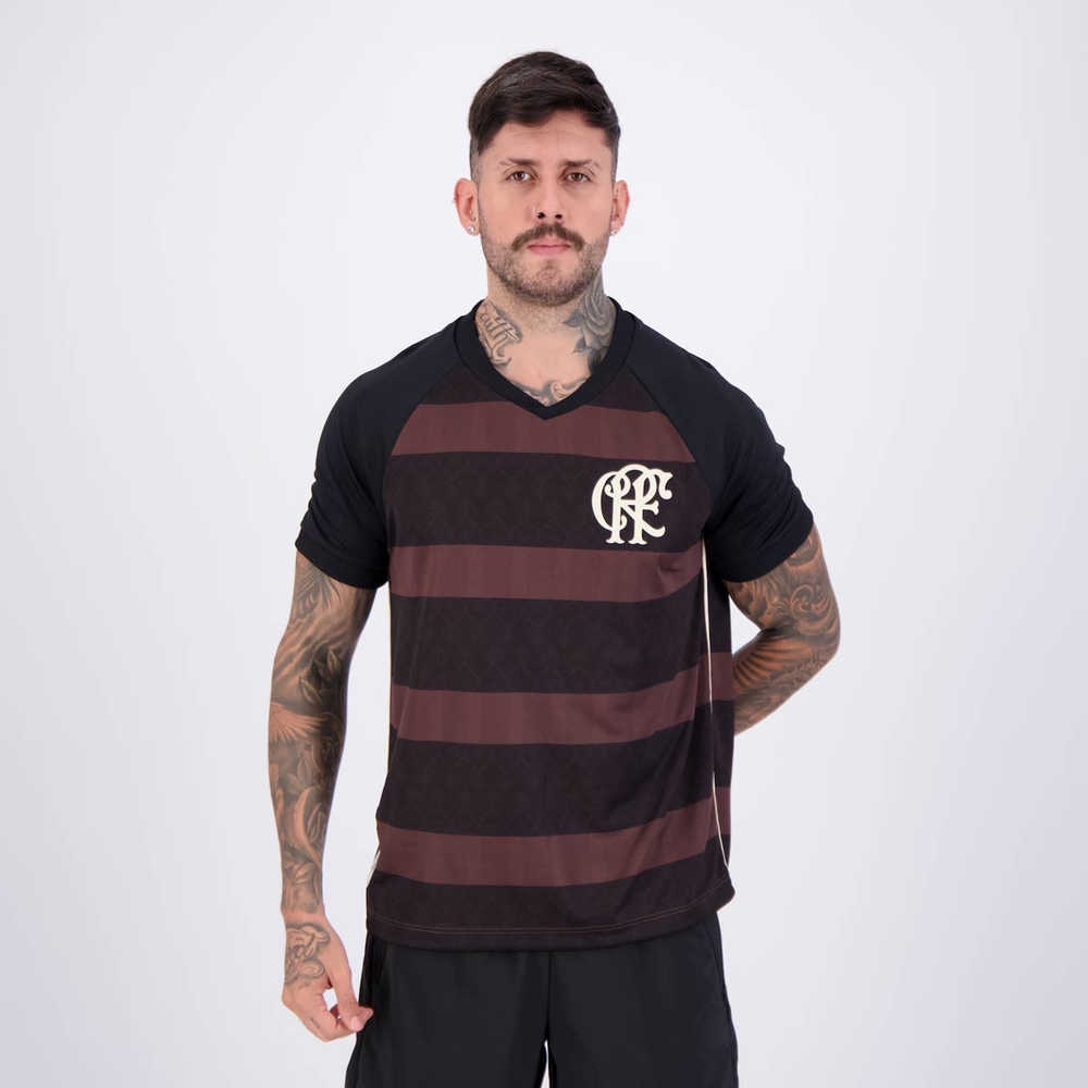 Camisa Flamengo Consciência Negra Diamante Preta e Marrom Camisa Flamengo Consciência Negra Diamante Preta e Marrom