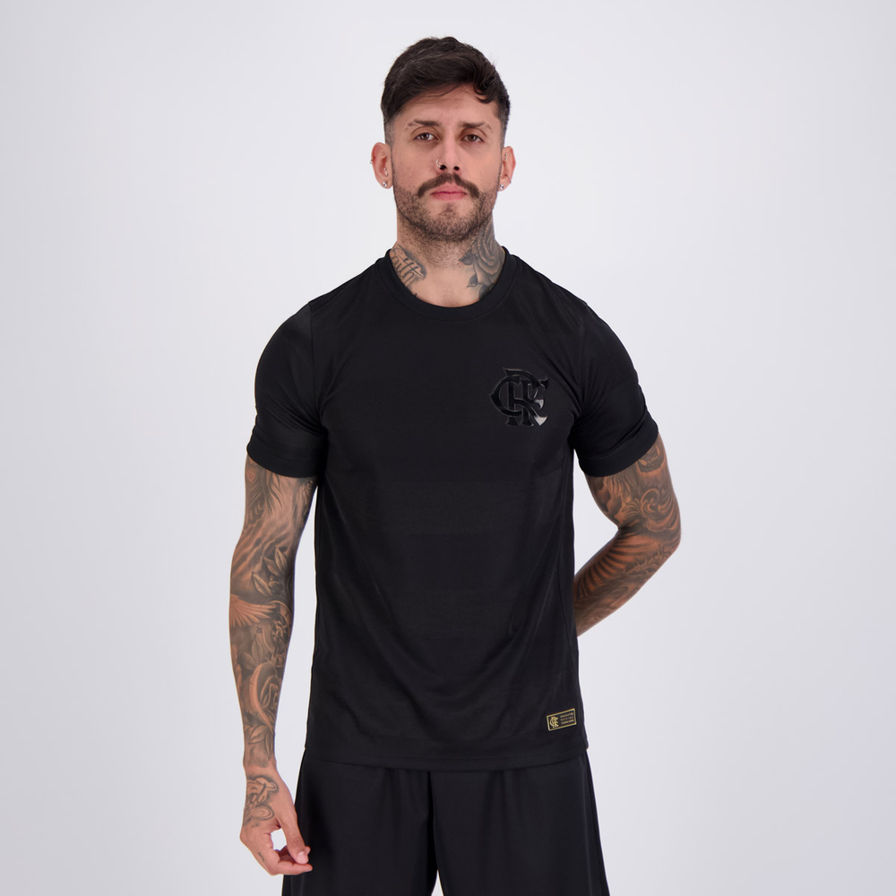 Camisa Flamengo Dry Jacquard All Black Camisa Flamengo Dry Jacquard All Black