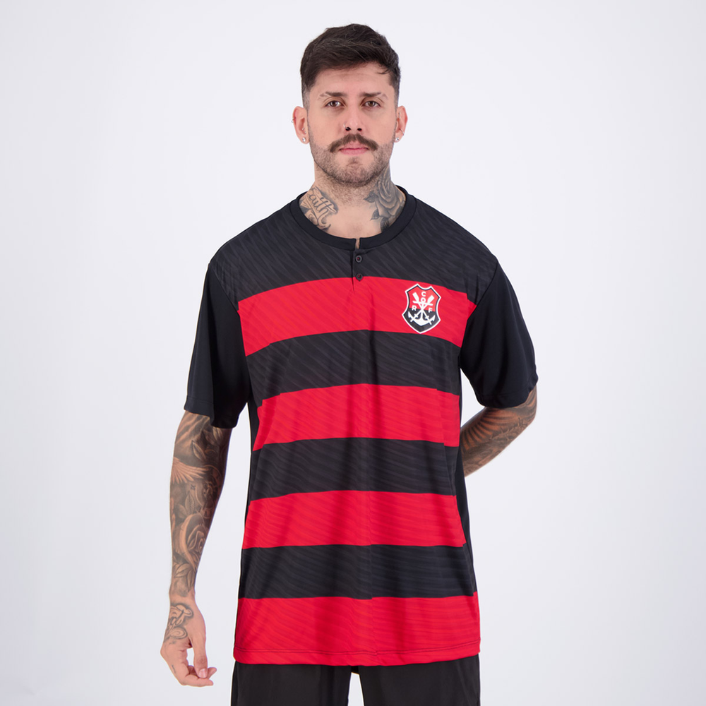 Camisa Flamengo Encontro Vermelha e Preta Camisa Flamengo Encontro Vermelha e Preta