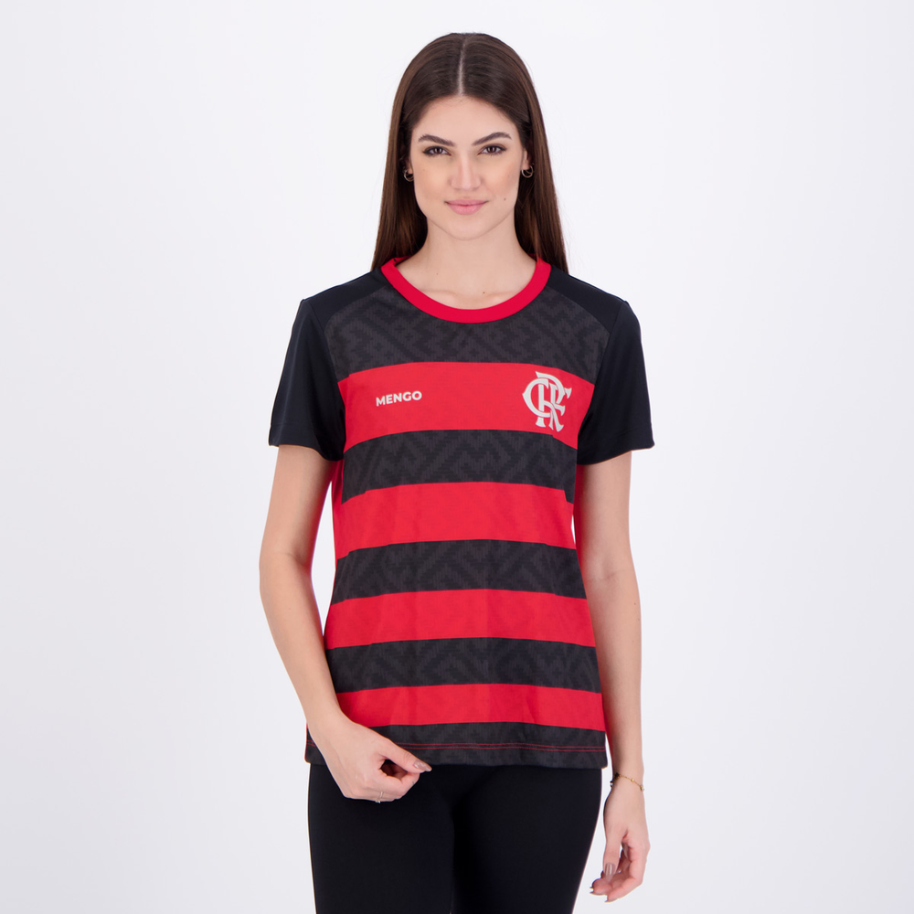 Camisa Flamengo Principia Feminina Preta e Vermelha Camisa Flamengo Principia Feminina Preta e Vermelha