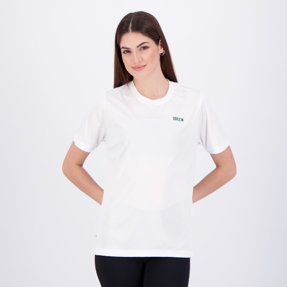 Camisa Gr33n Goiás 2023 Basic Feminina Branca