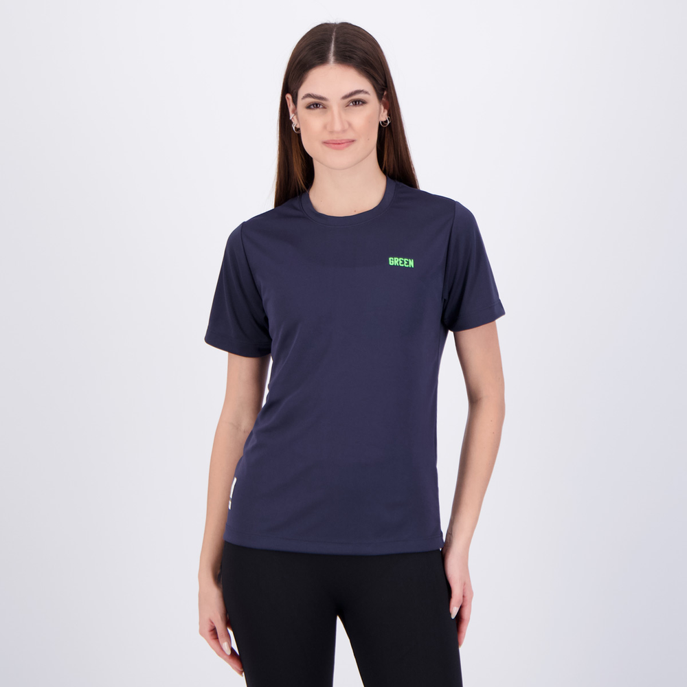 Camisa Gr33n Goiás 2023 Basic Feminina Marinho