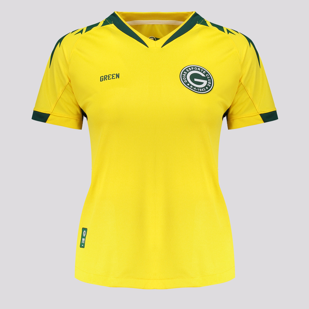 Camisa Gr33n Goiás Goleiro 2024 Feminina Amarela