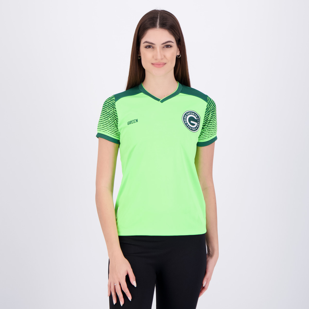 Camisa Gr33n Goiás Treino Goleiro 2023 Feminina Verde Camisa Gr33n Goiás Treino Goleiro 2023 Feminina Verde