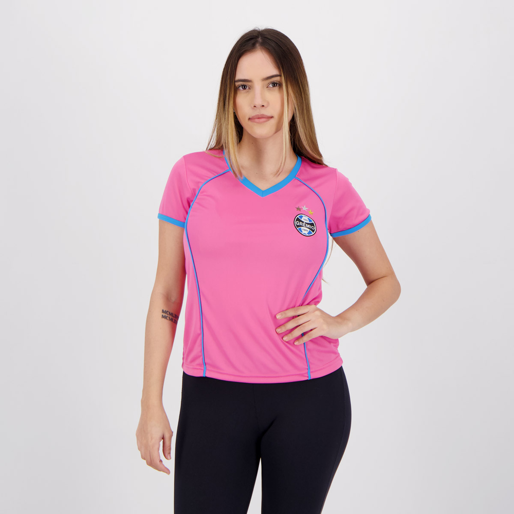 Camisa Grêmio Basic Feminina Rosa Camisa Grêmio Basic Feminina Rosa