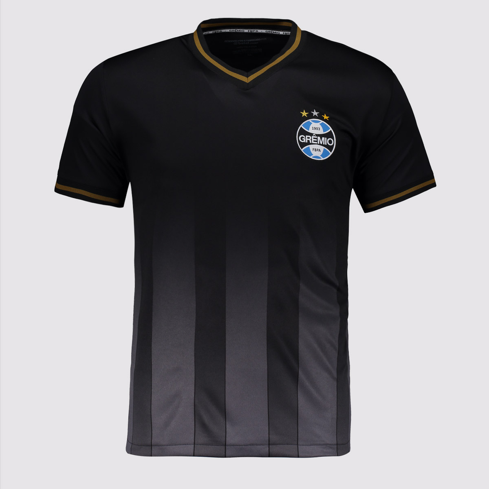 Camisa Grêmio Degradê Preta e Dourada Camisa Grêmio Degradê Preta e Dourada