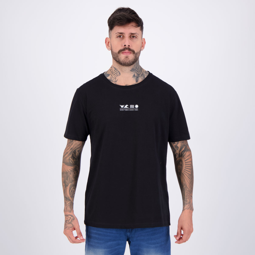 Camisa Hang Loose Flat Preta Camisa Hang Loose Flat Preta