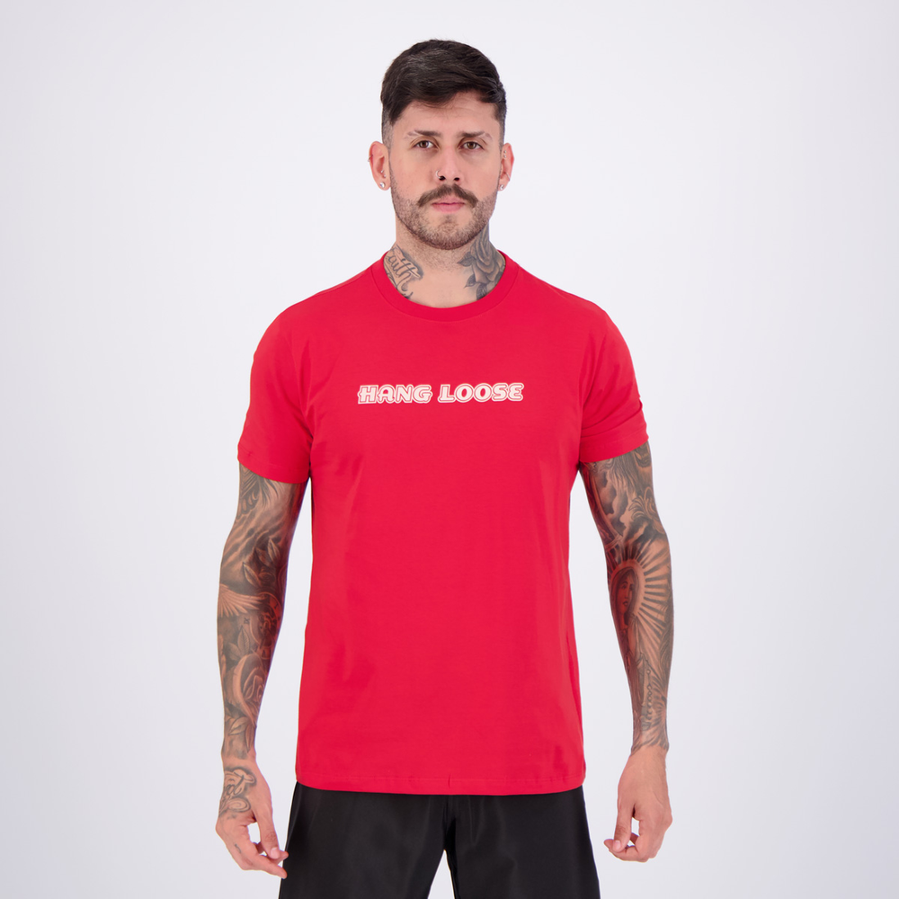 Camisa Hang Loose Retro Vermelha Camisa Hang Loose Retro Vermelha