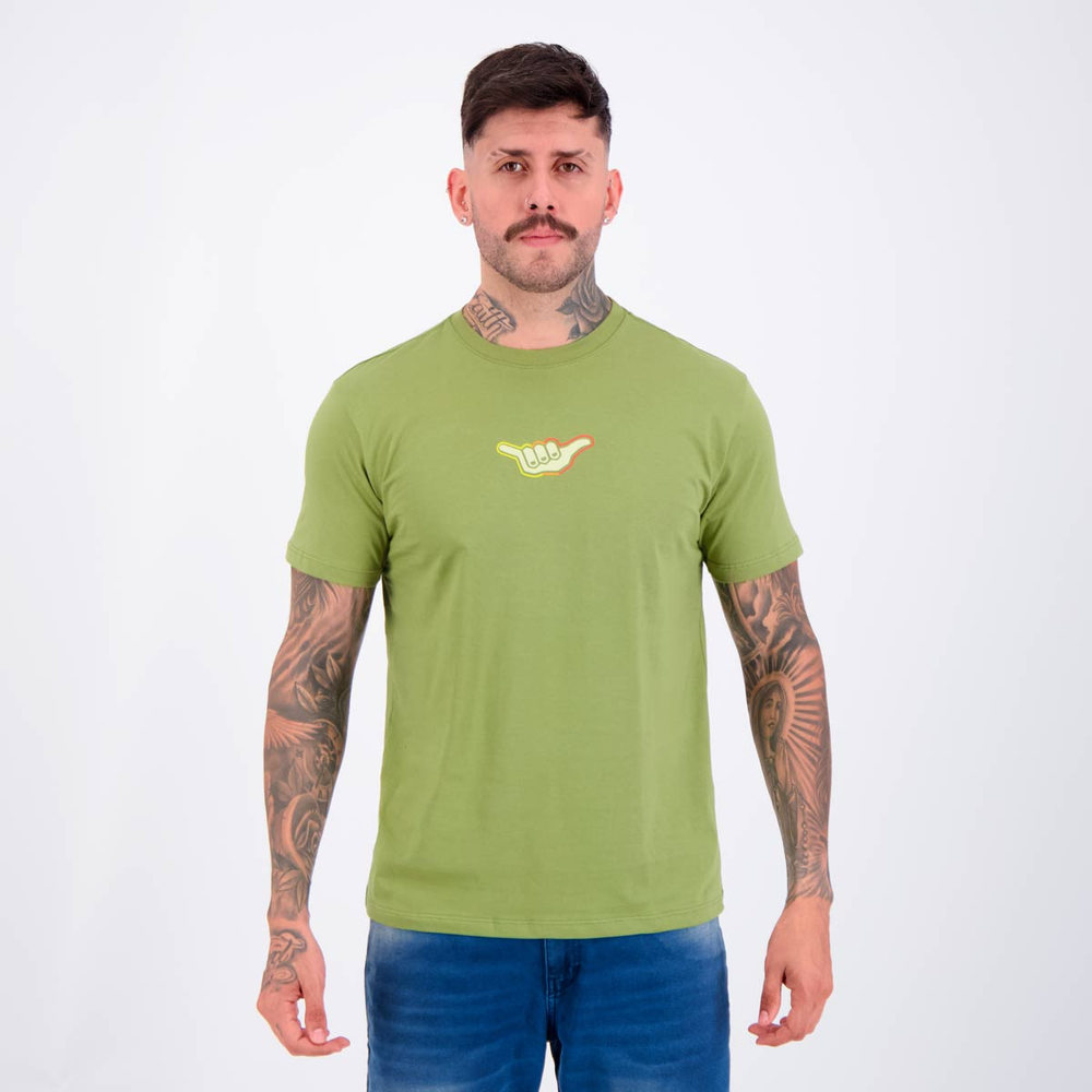 Camisa Hang Loose Sunset Verde Camisa Hang Loose Sunset Verde
