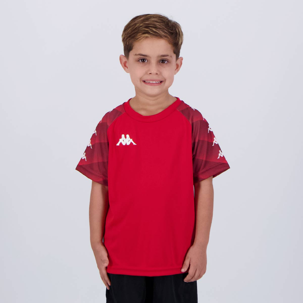 Camisa Kappa Raglany Juvenil Vermelha Camisa Kappa Raglany Juvenil Vermelha