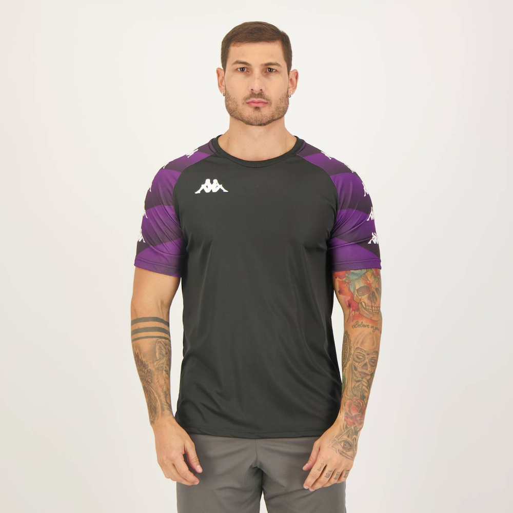 Camisa Kappa Raglany Preta Camisa Kappa Raglany Preta