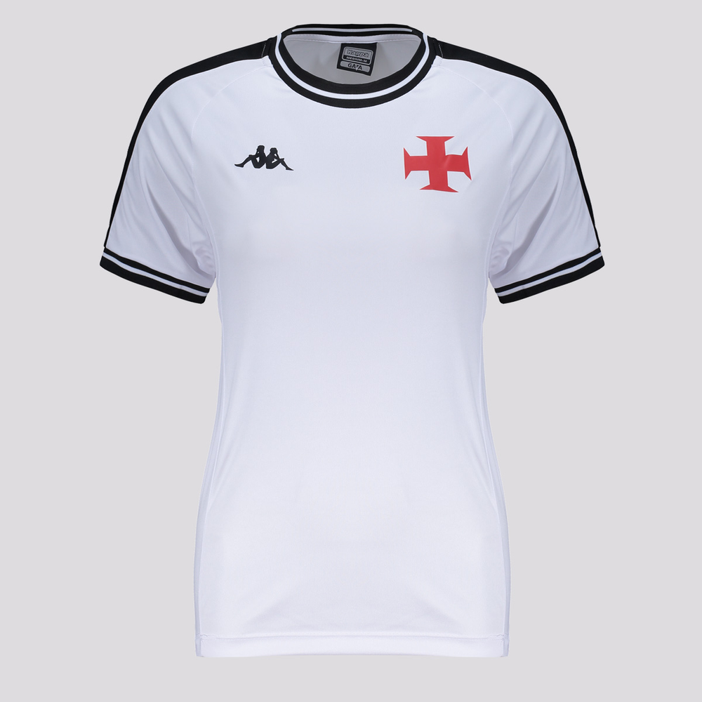 Camisa Kappa Vasco Feminina Branca e Preta Camisa Kappa Vasco Feminina Branca e Preta