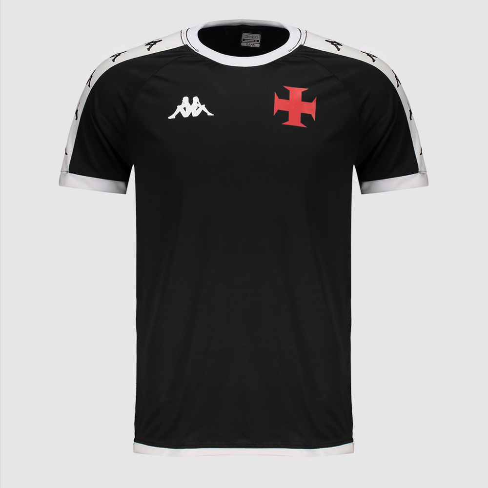 Camisa Kappa Vasco Supporter Culture Preto e Branco Camisa Kappa Vasco Supporter Culture Preto e Branco