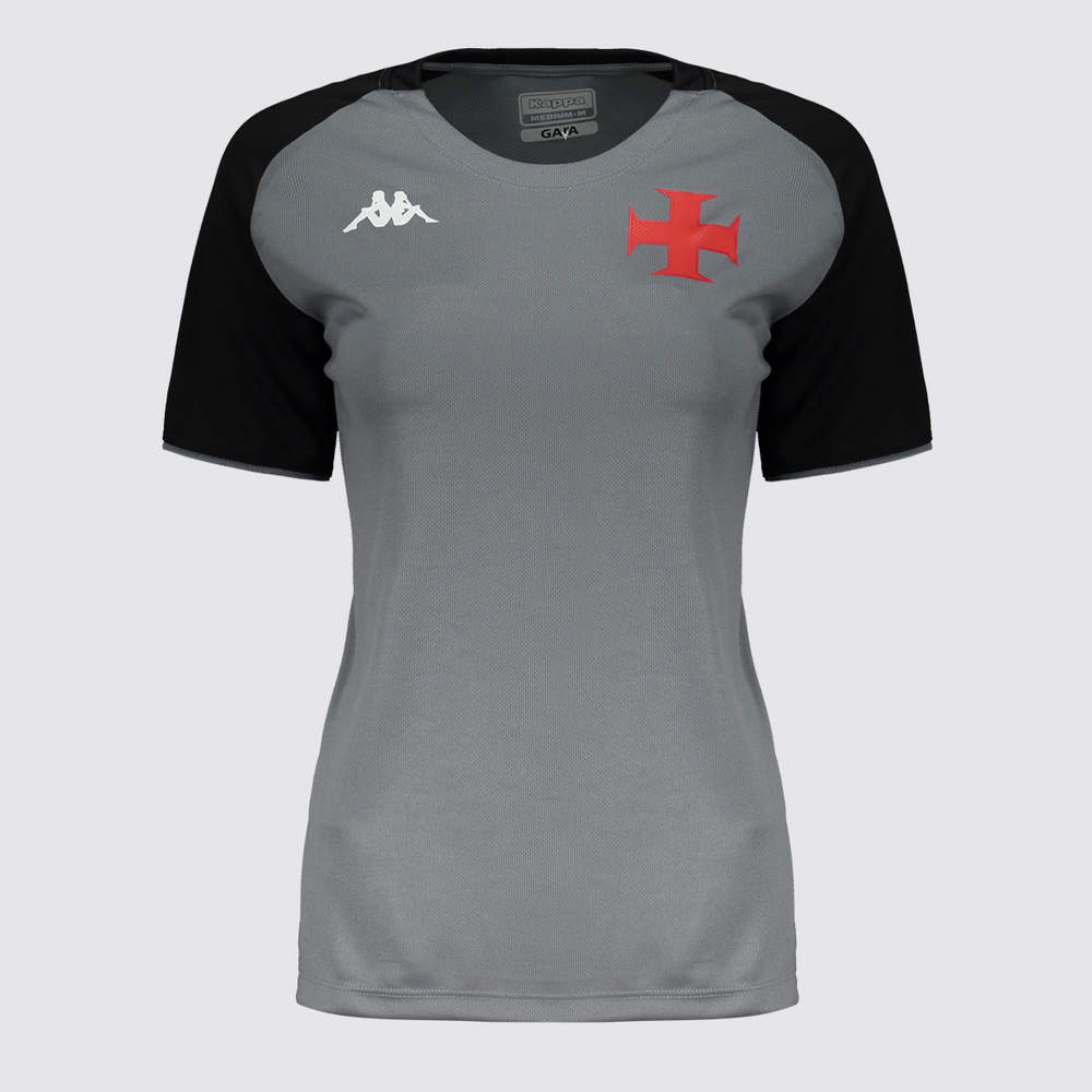 Camisa Kappa Vasco Treino Atleta 2025 Feminina Cinza Camisa Kappa Vasco Treino Atleta 2025 Feminina Cinza