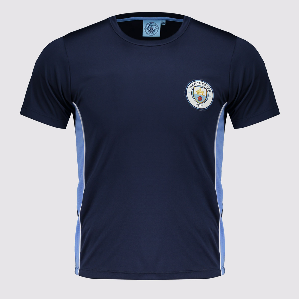 Camisa Manchester City Shield Juvenil Marinho
