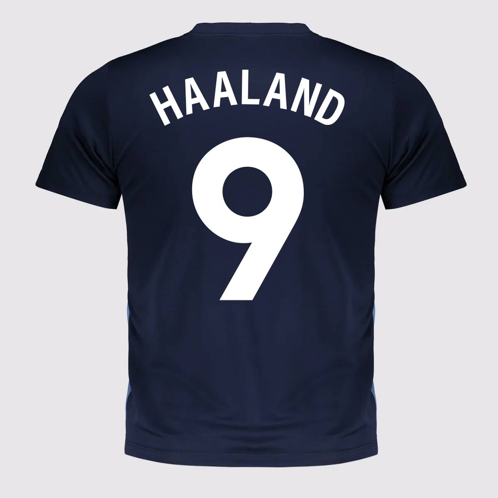 Camisa Manchester City Shield Juvenil Marinho 9 Haaland