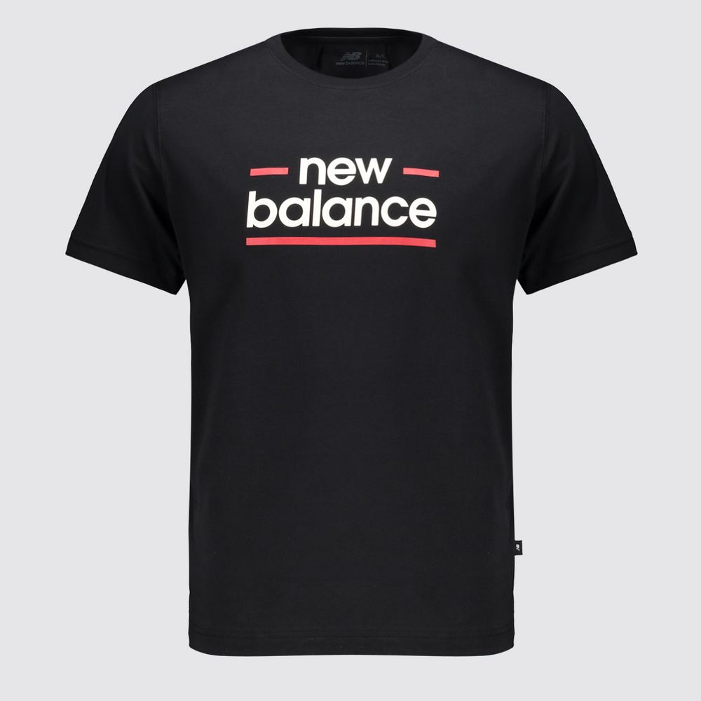 Camisa New Balance Linear Lines Preta Camisa New Balance Linear Lines Preta