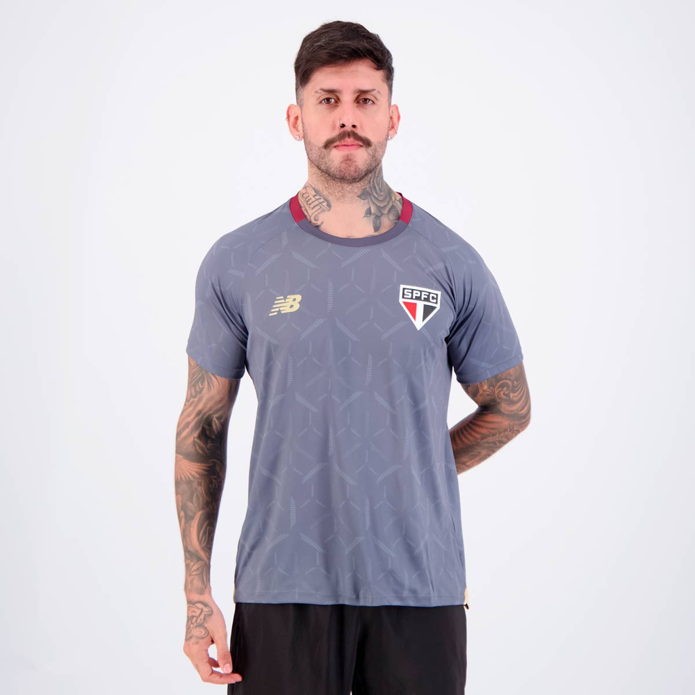 Camisa New Balance São Paulo Treino 2025 Cinza