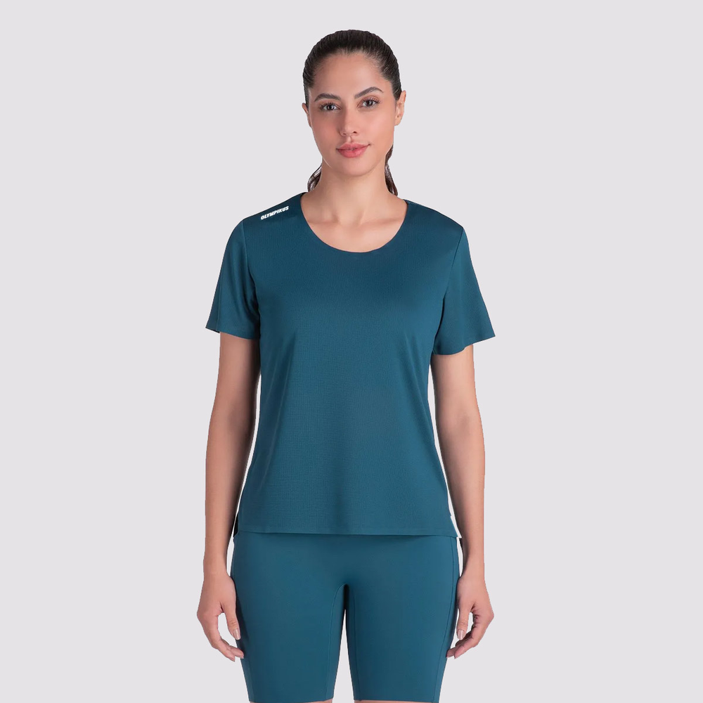 Camisa Olympikus Corre Feminina Azul Camisa Olympikus Corre Feminina Azul