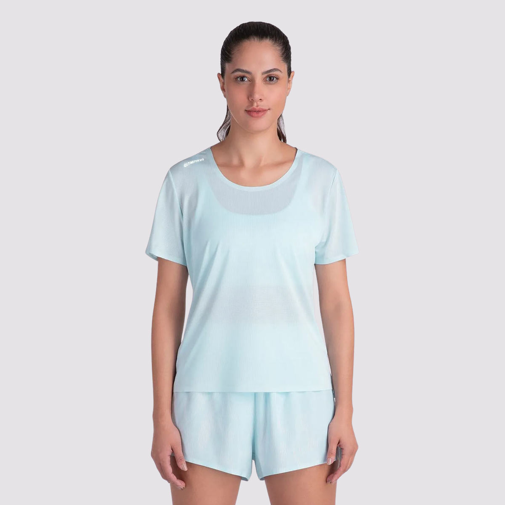 Camisa Olympikus Corre Feminina Azul Claro