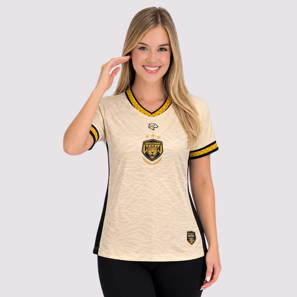 Camisa Onça Amazonas Povos Originários 2025 Feminina Camisa Onça Amazonas Povos Originários 2025 Feminina