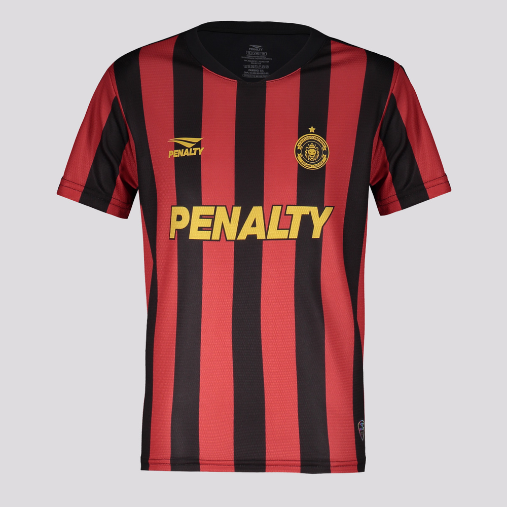 Camisa Penalty Titular Juvenil Preta e Vermelha