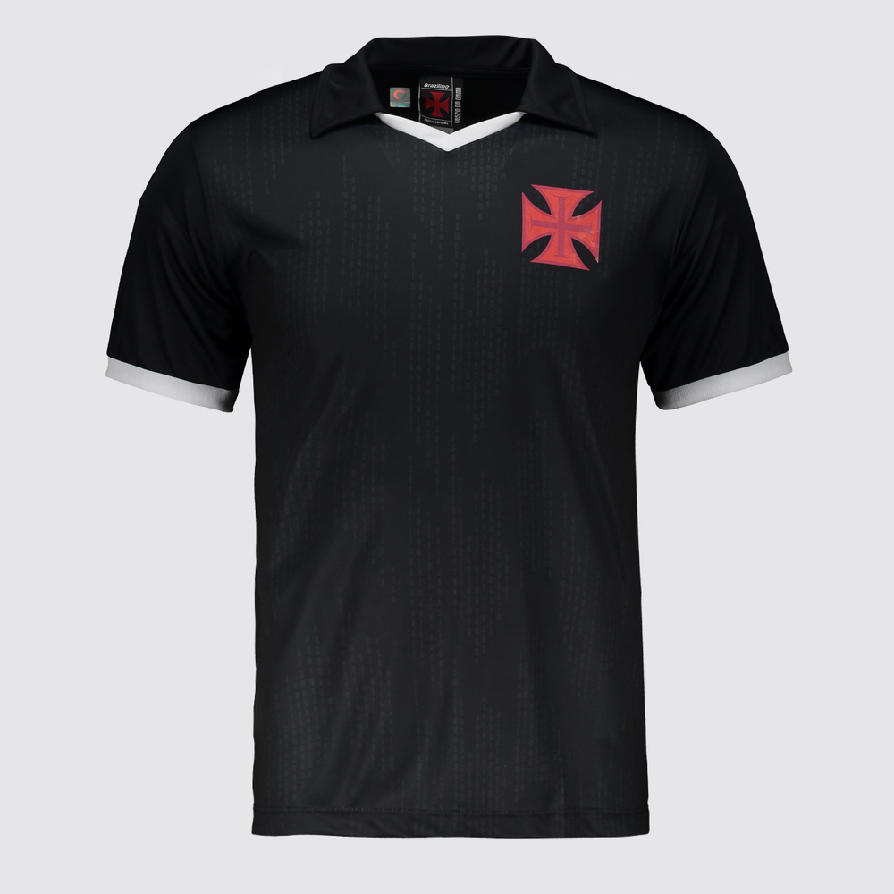 Camisa Polo Vasco Grito Preta Camisa Polo Vasco Grito Preta