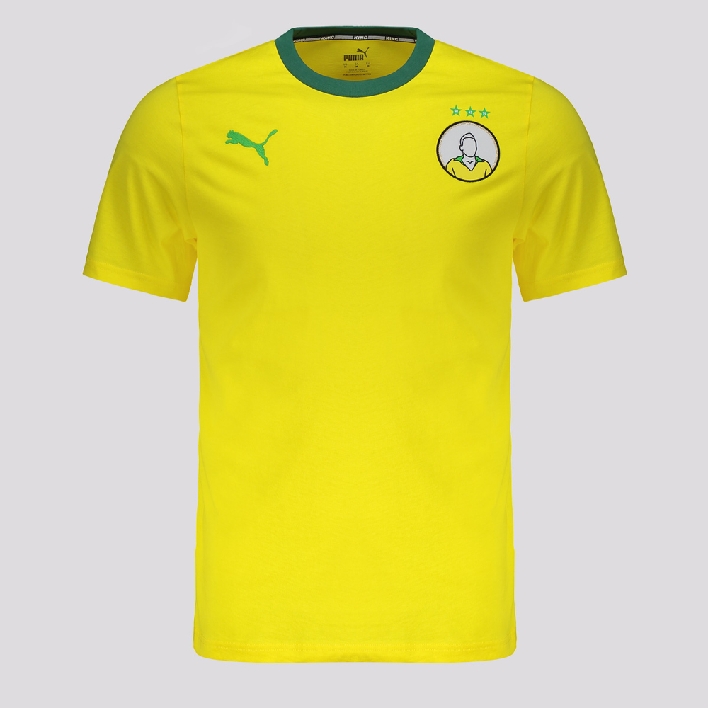 Camisa Puma King Pelé Tee Amarela Camisa Puma King Pelé Tee Amarela