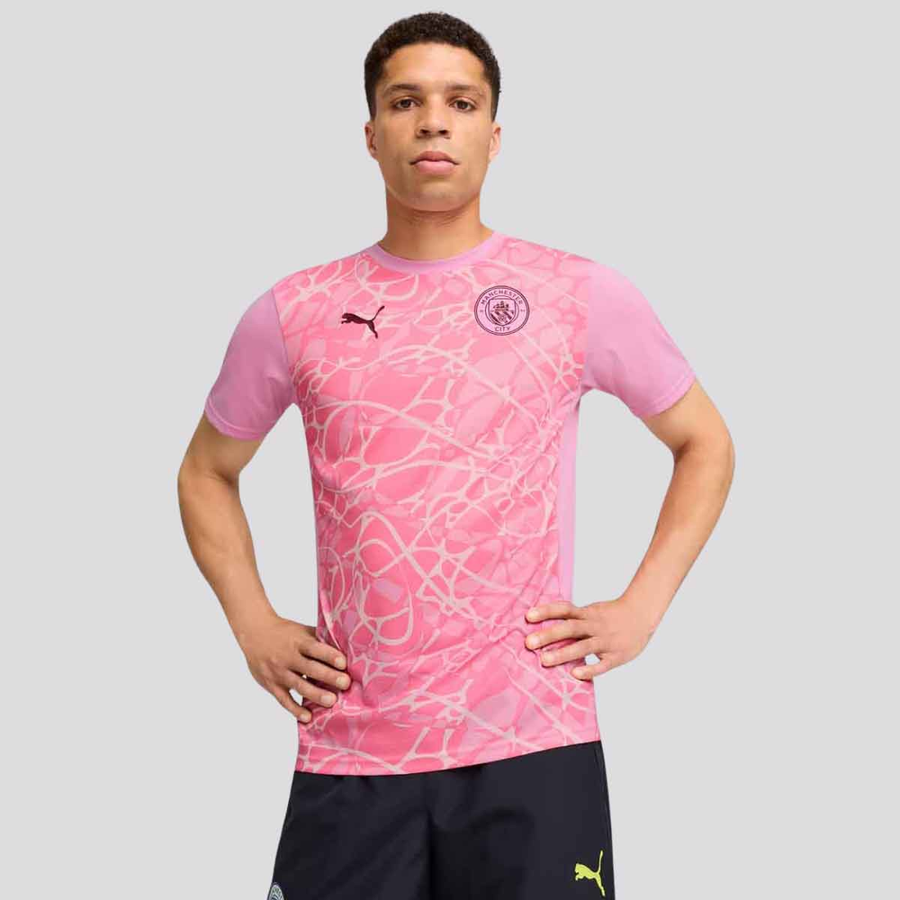 Camisa Puma Manchester City Pré-Jogo 2025 Rosa Camisa Puma Manchester City Pré-Jogo 2025 Rosa