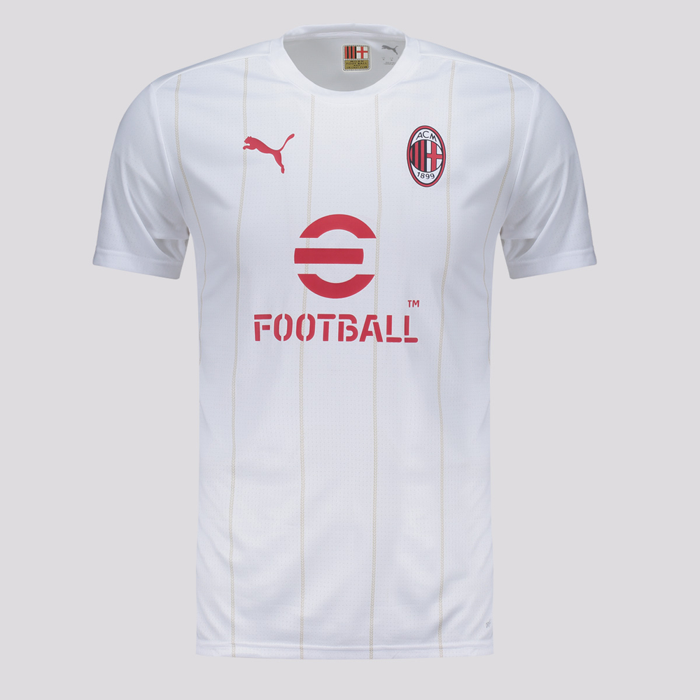 Camisa Puma Milan Pré-Jogo 2025 Branca Camisa Puma Milan Pré-Jogo 2025 Branca