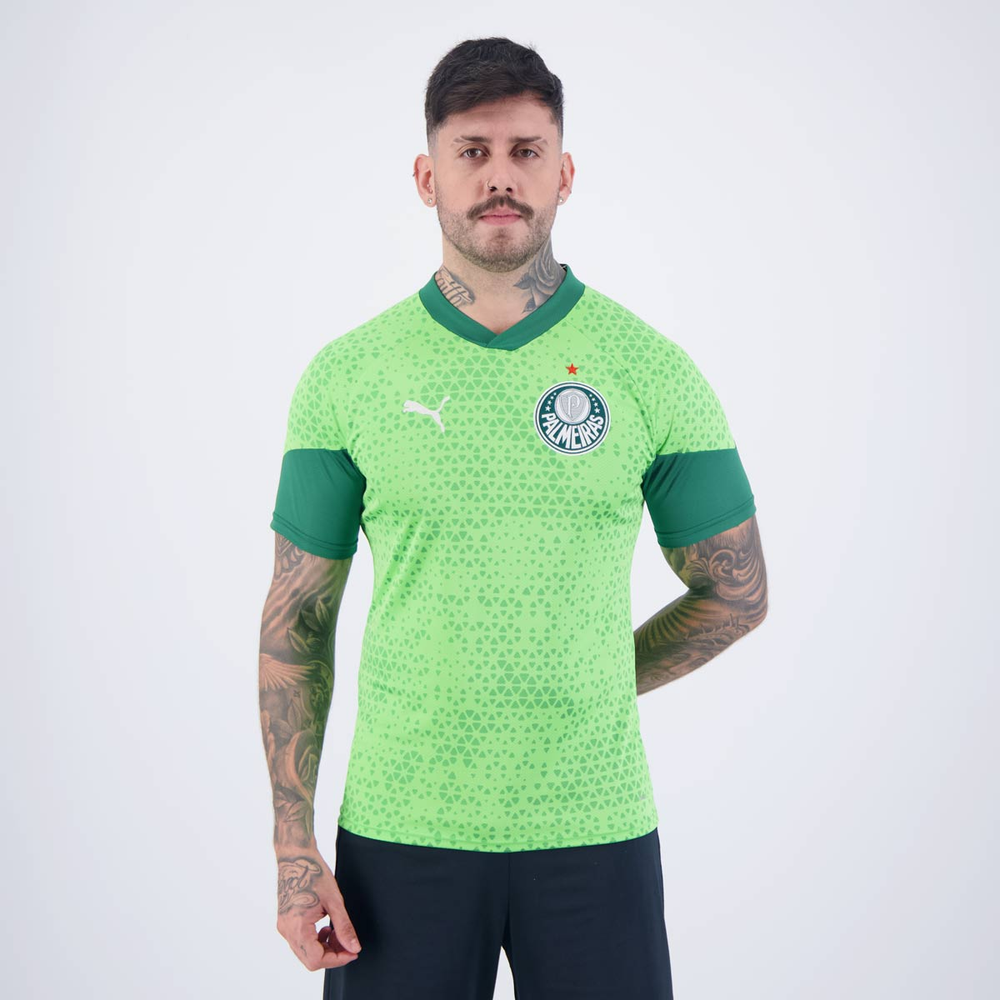 Camisa Puma Palmeiras Treino 2024 Verde Camisa Puma Palmeiras Treino 2024 Verde